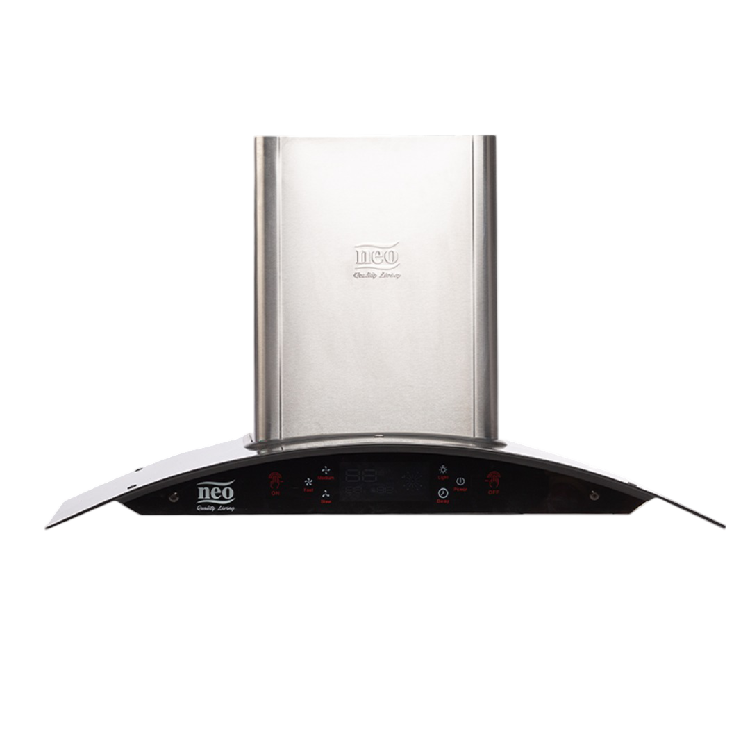 Neo Glass Hood Baffle Touch Chimney